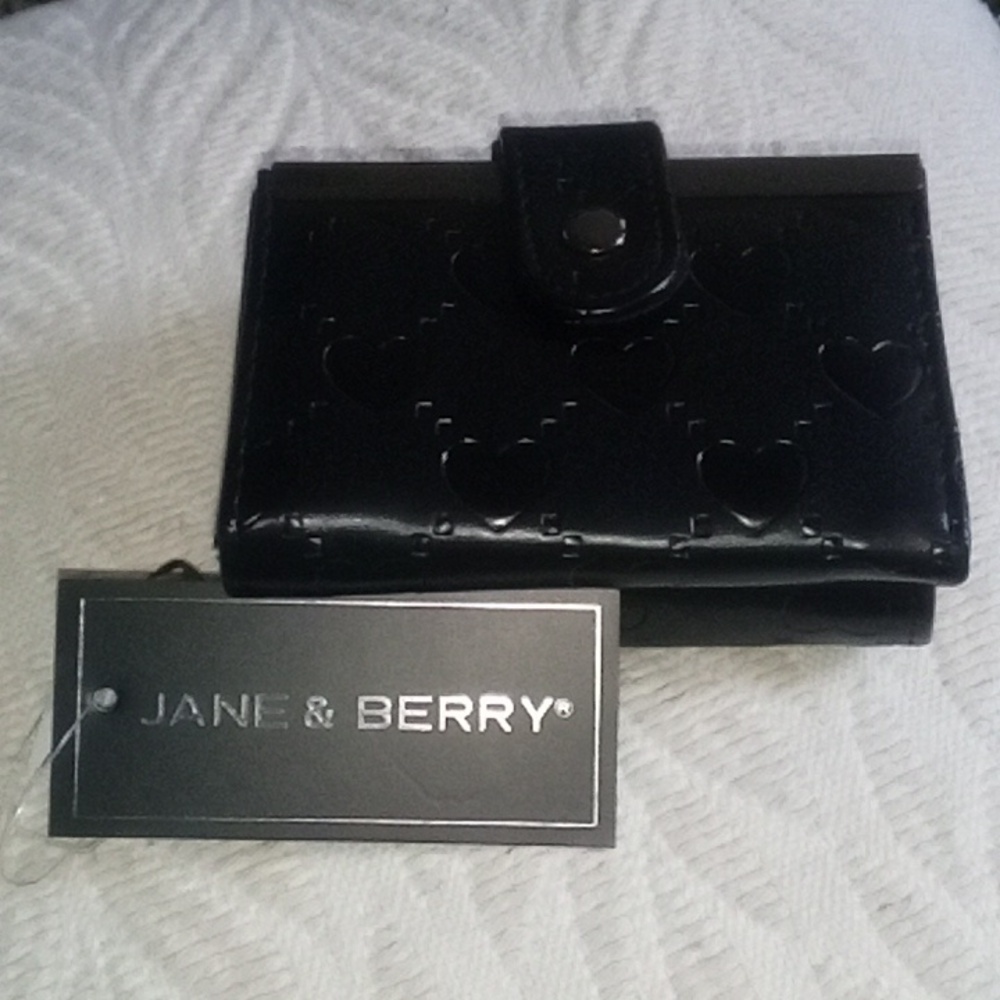 Jane & Berry Black Heart Pattern Wallet